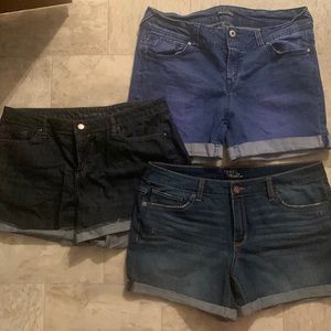 Lot of 3 Jean Shorts Size 14